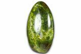 Polished Free-Standing Green Pistachio Opal - Madagascar #361540-1